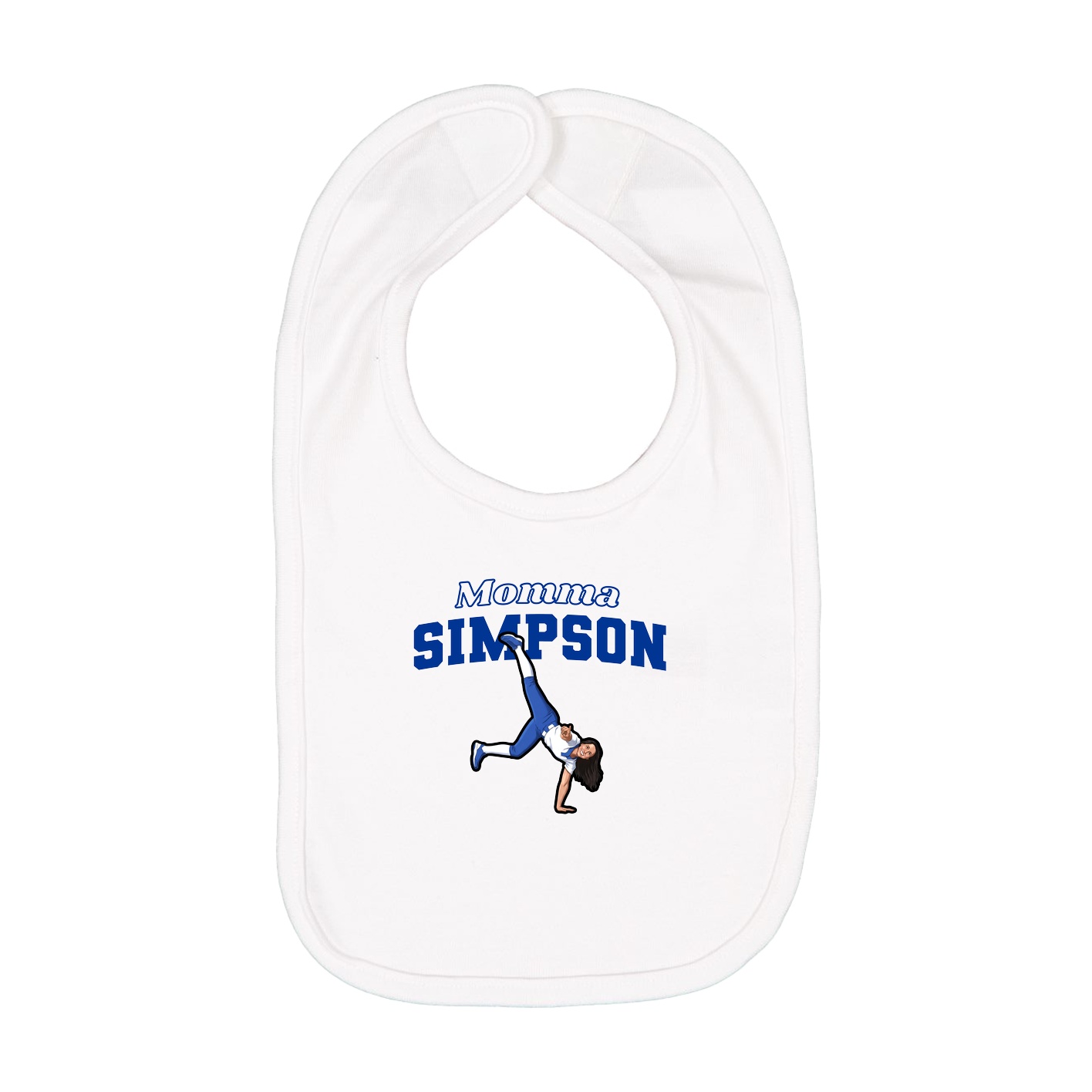 Infant Bib — Mothers Day Block in White