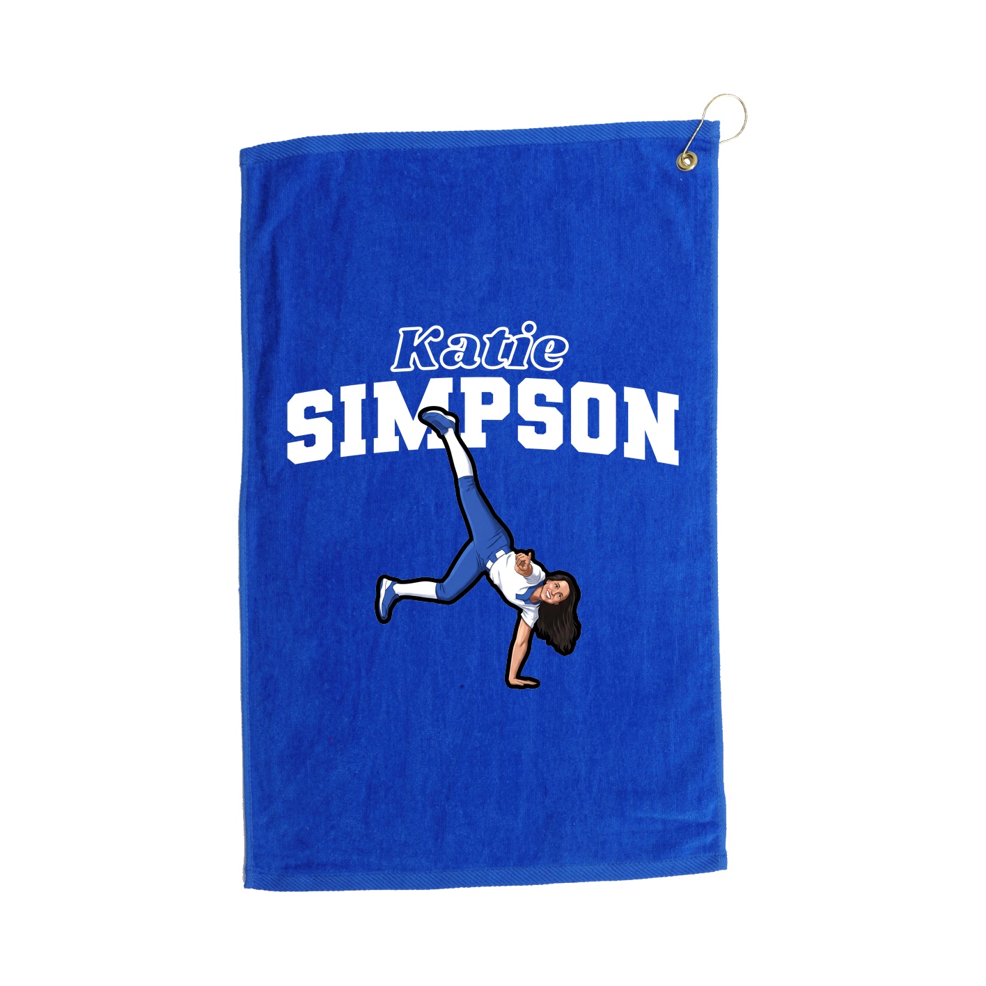 Golf Towel — Name Arch in Royal
