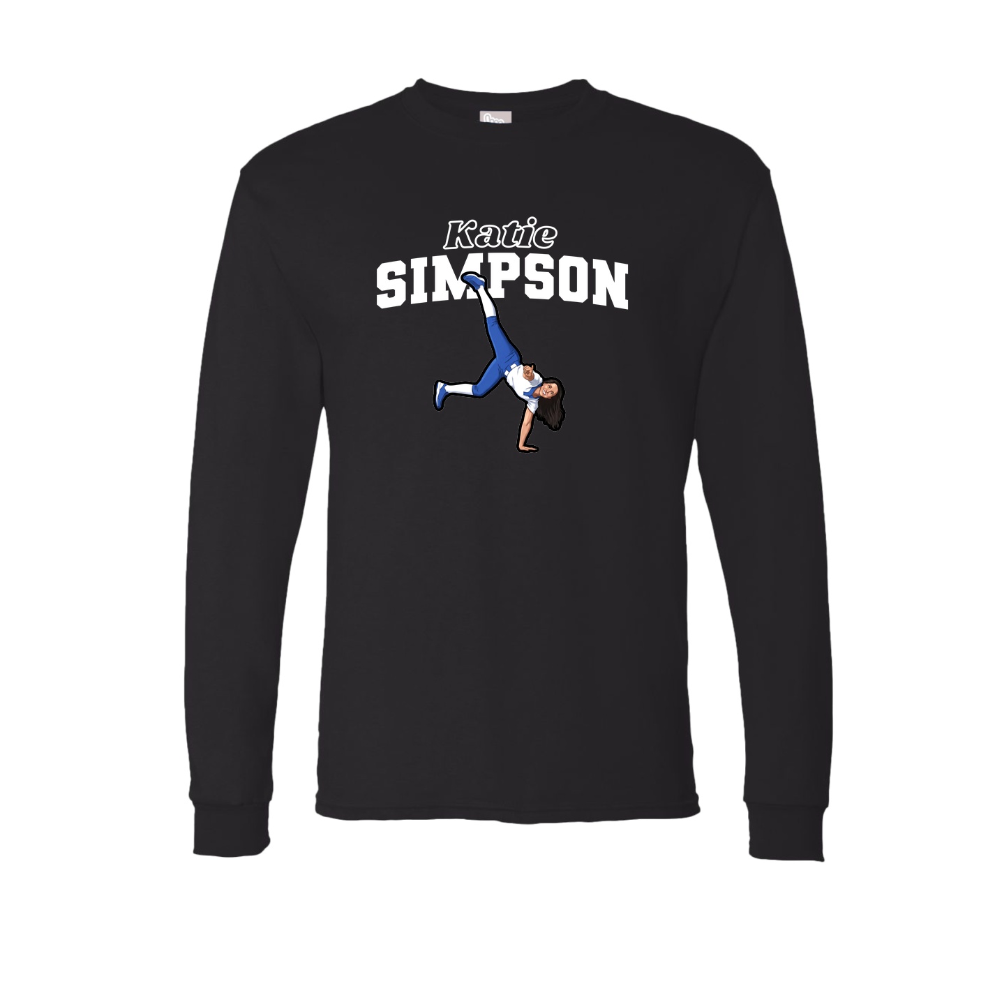 Long Sleeve Tee — Name Arch in Black