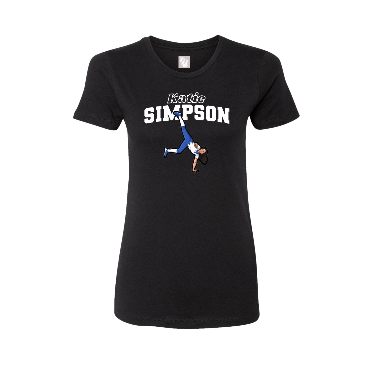 Womens Tee — Name Arch in Black