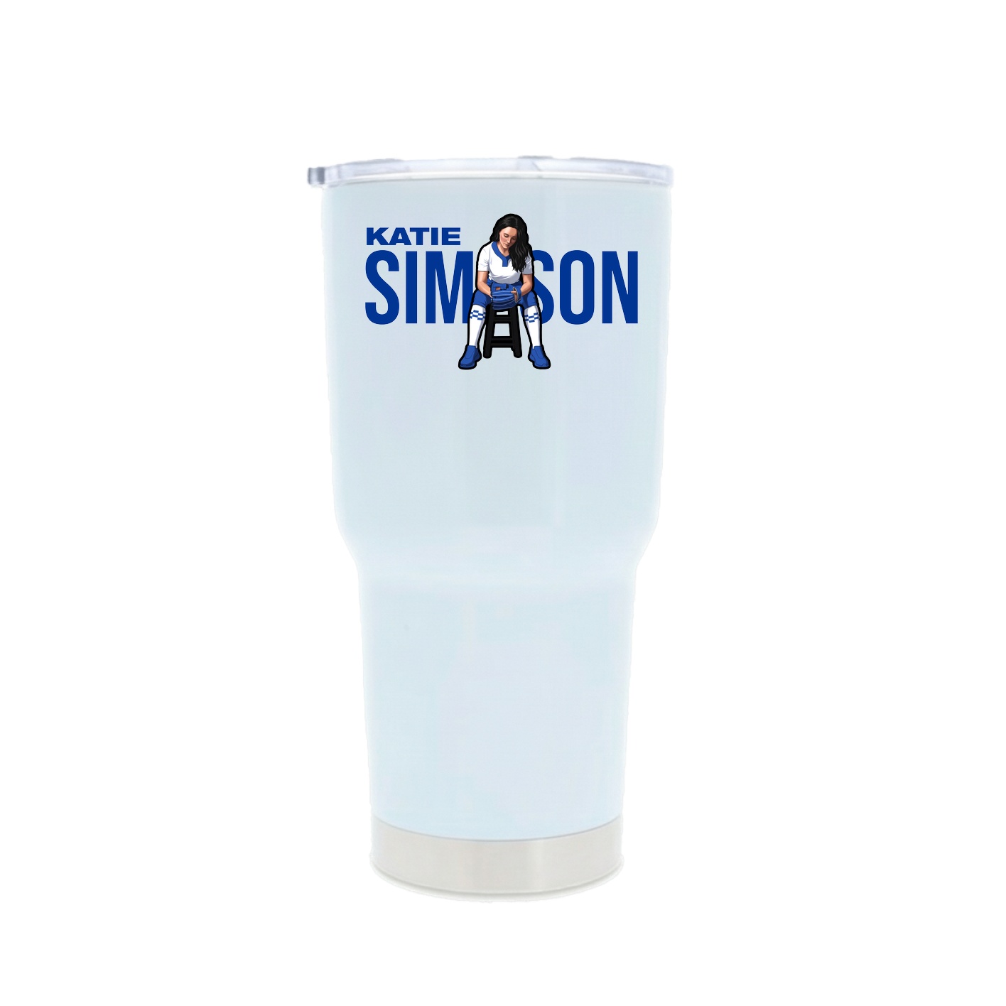 30oz Stainless Steel Tumbler — Player Name in White