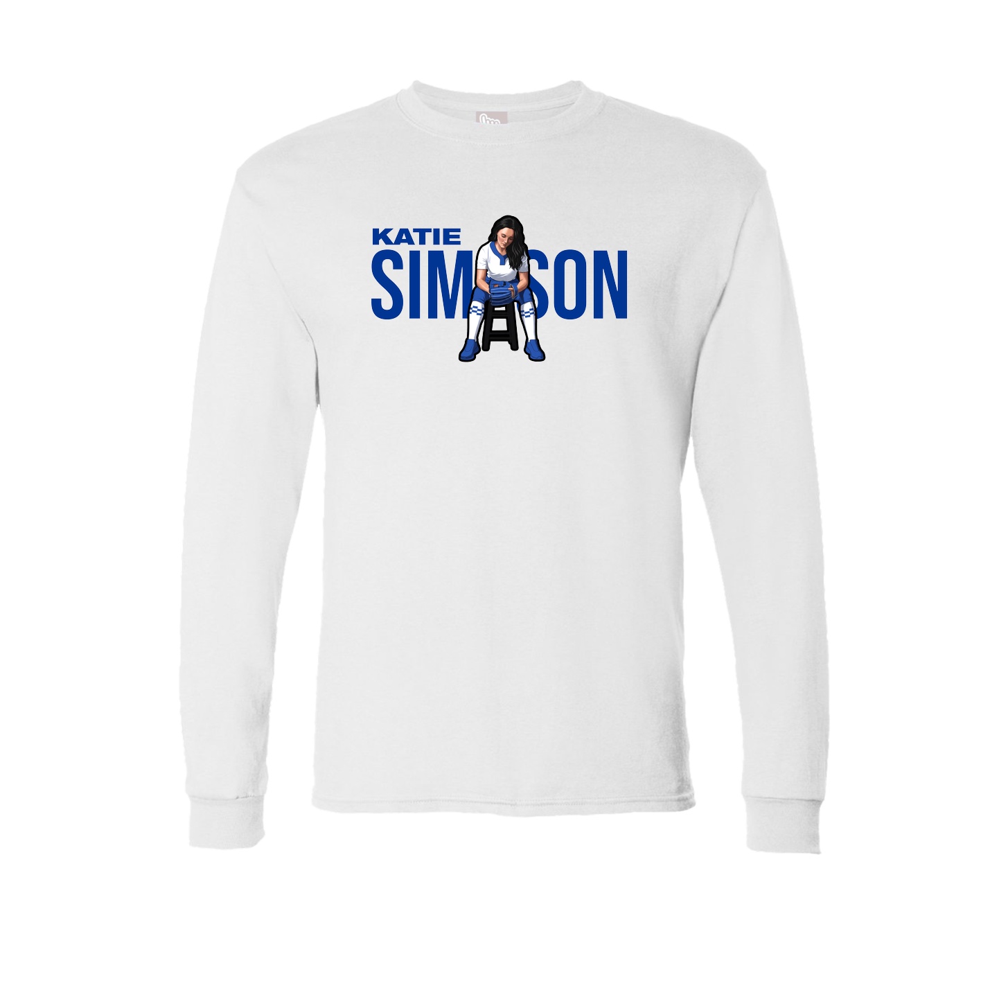 Long Sleeve Tee — Player Name in White