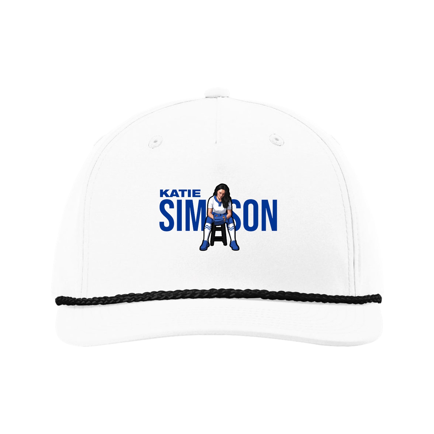 Five-Panel Classic Rope Cap — Player Name in White