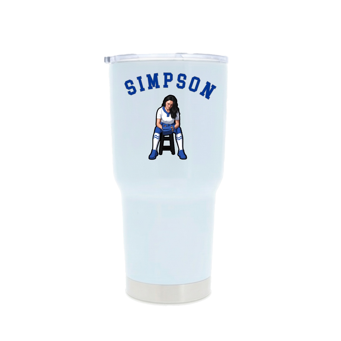 30oz Stainless Steel Tumbler — Shirsey Arch in White