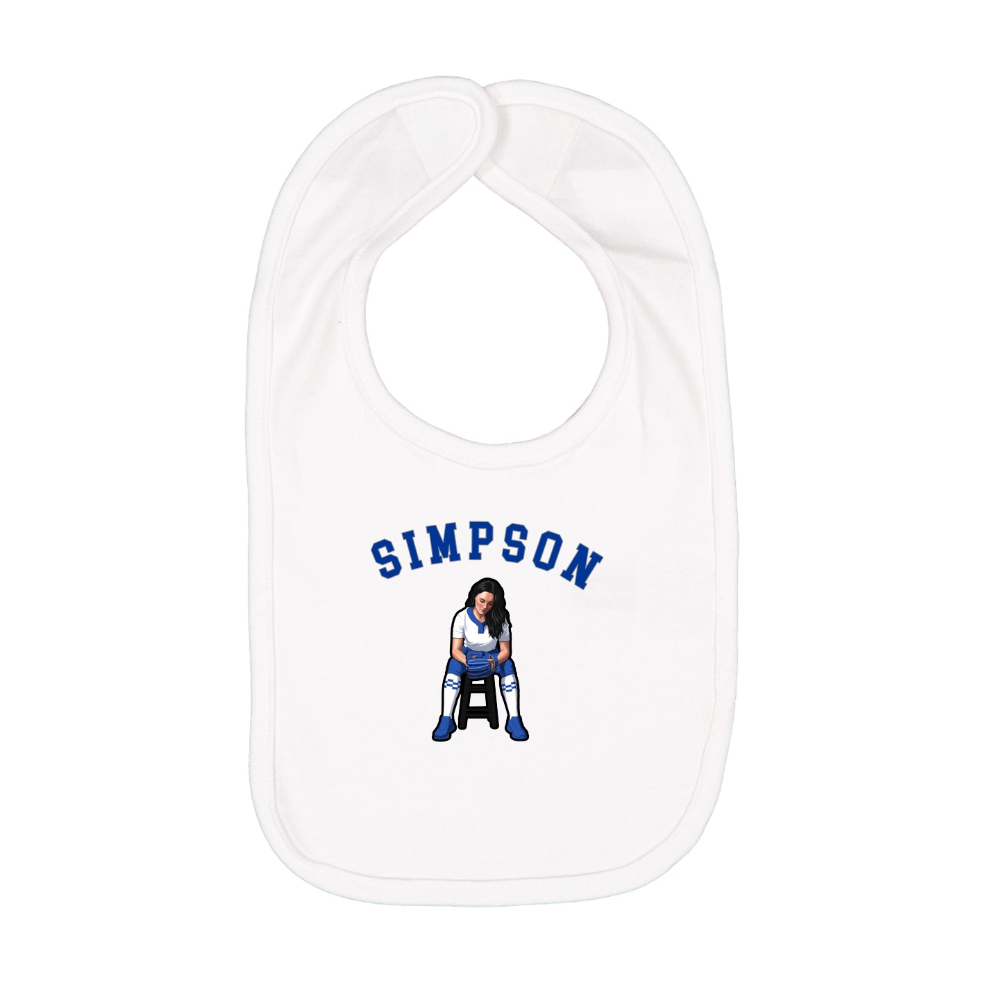 Infant Bib — Shirsey Arch in White