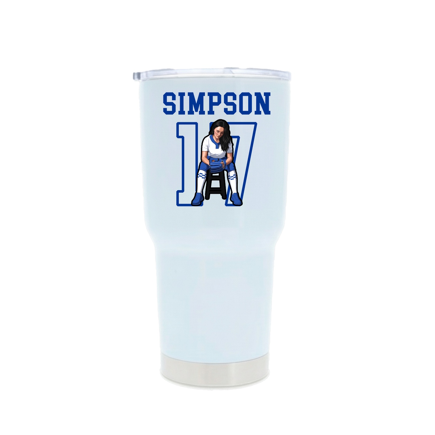 30oz Stainless Steel Tumbler — Shirsey in White