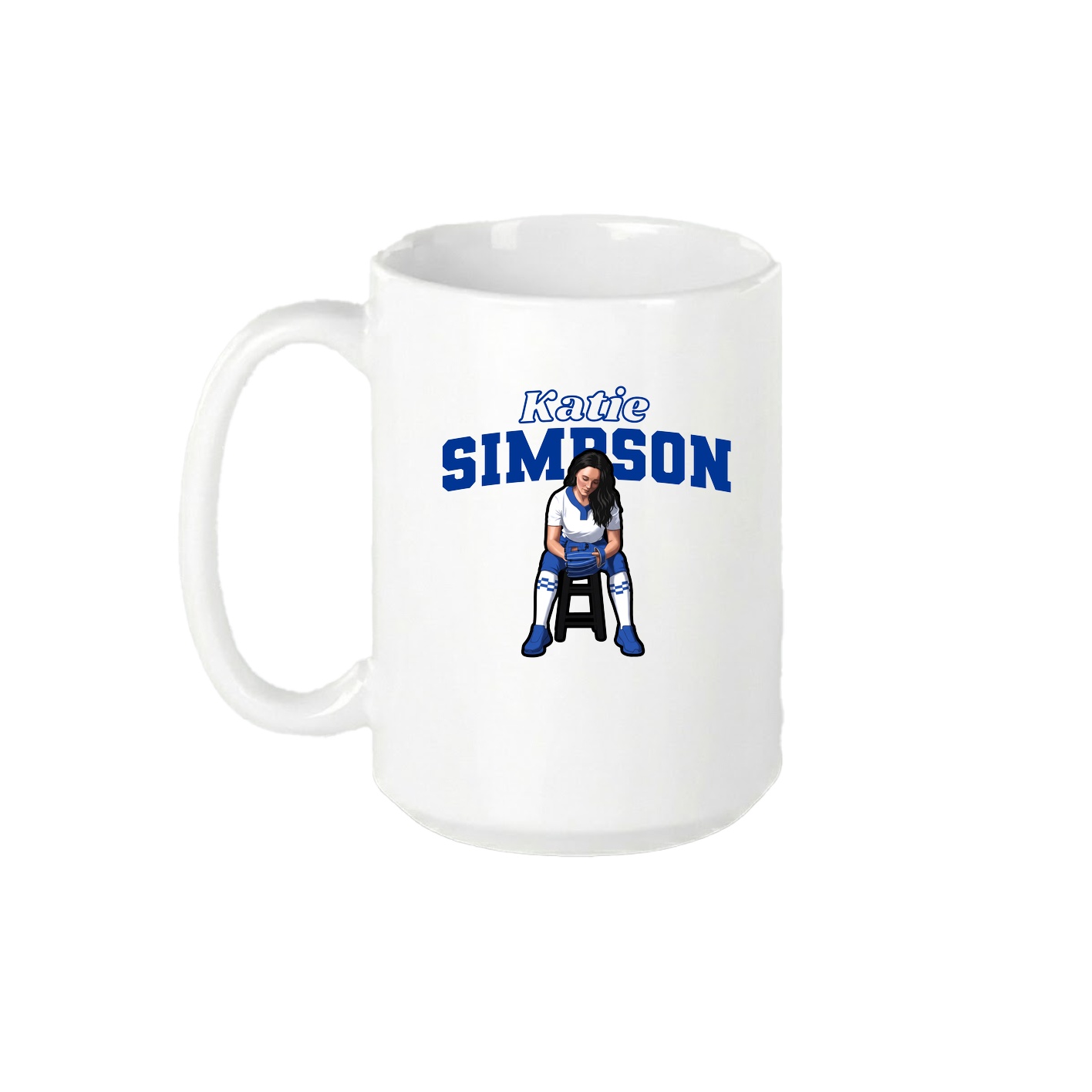 15oz Coffee Mug — Name Arch in White