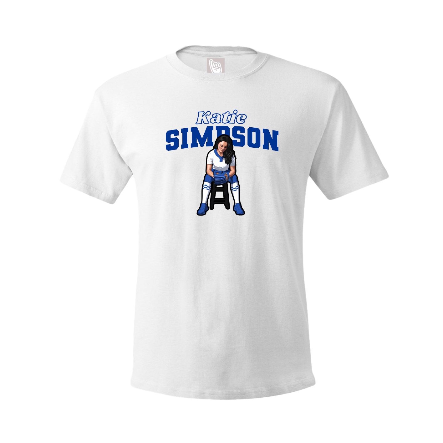 Youth Tee — Name Arch in White
