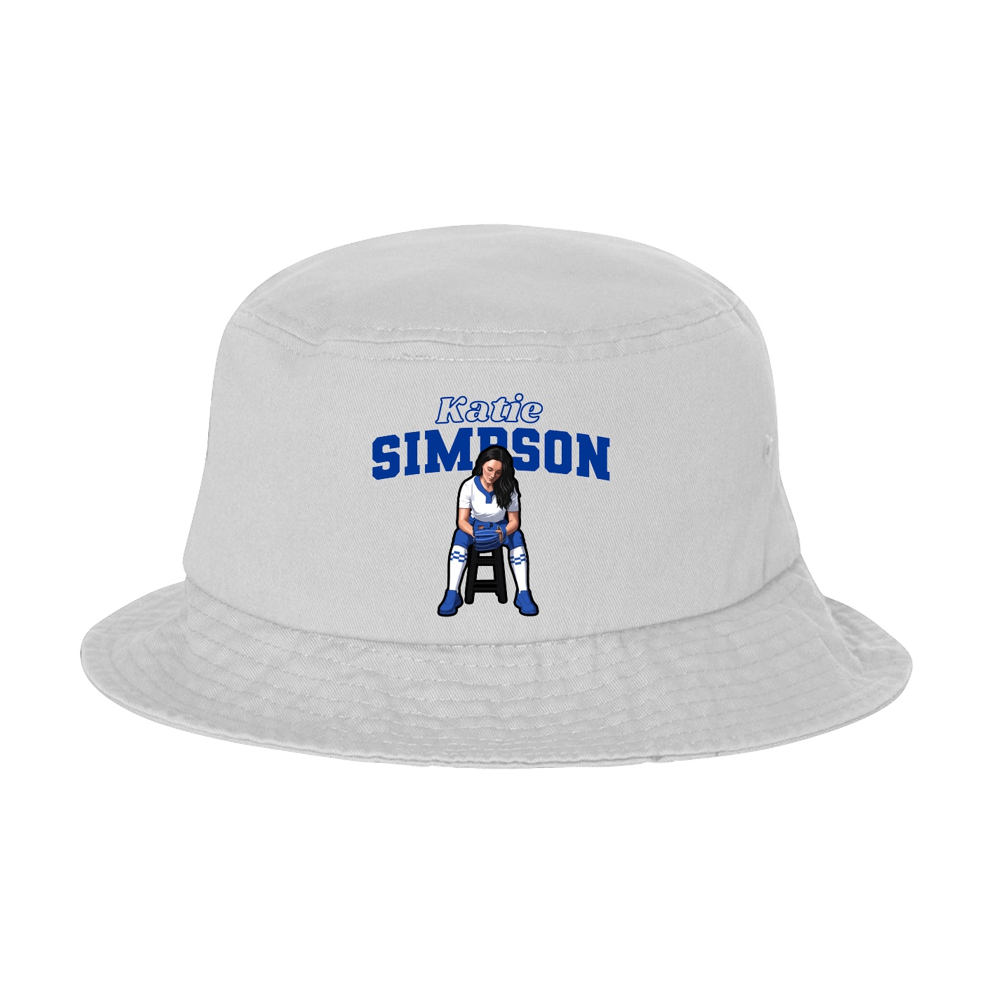 Bucket Cap — Name Arch in White