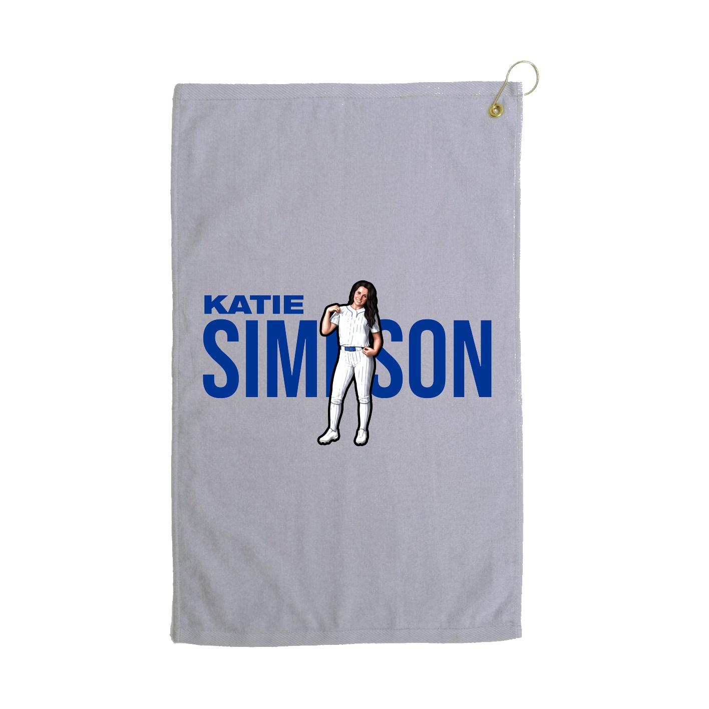 Golf Towel — Player Name in Grey