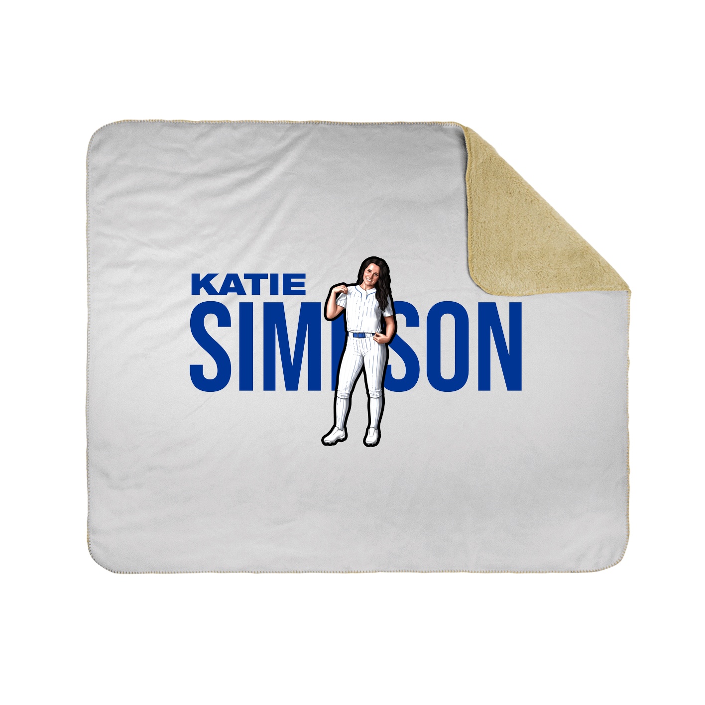 Throw Blanket — Player Name in White