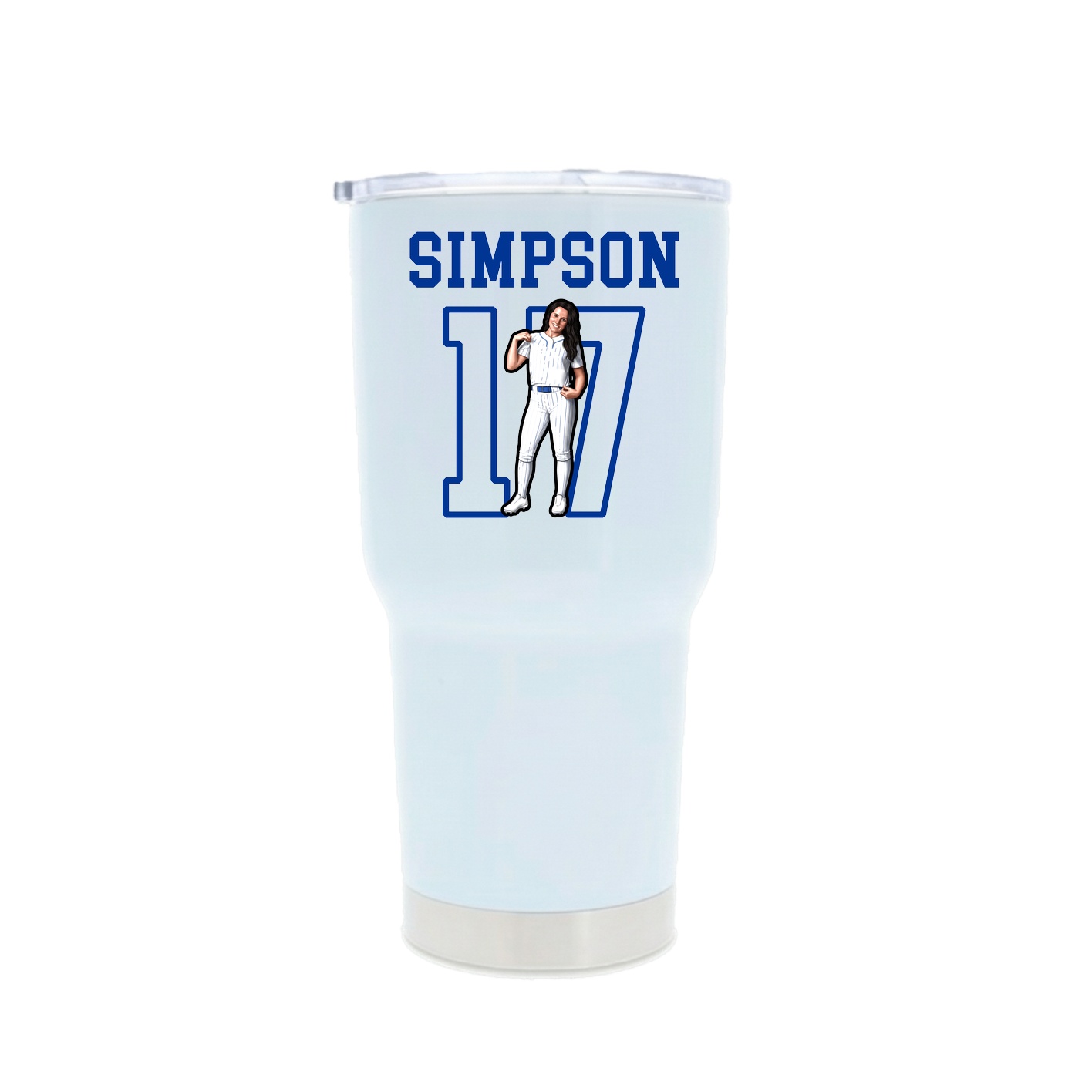 30oz Stainless Steel Tumbler — Shirsey in White