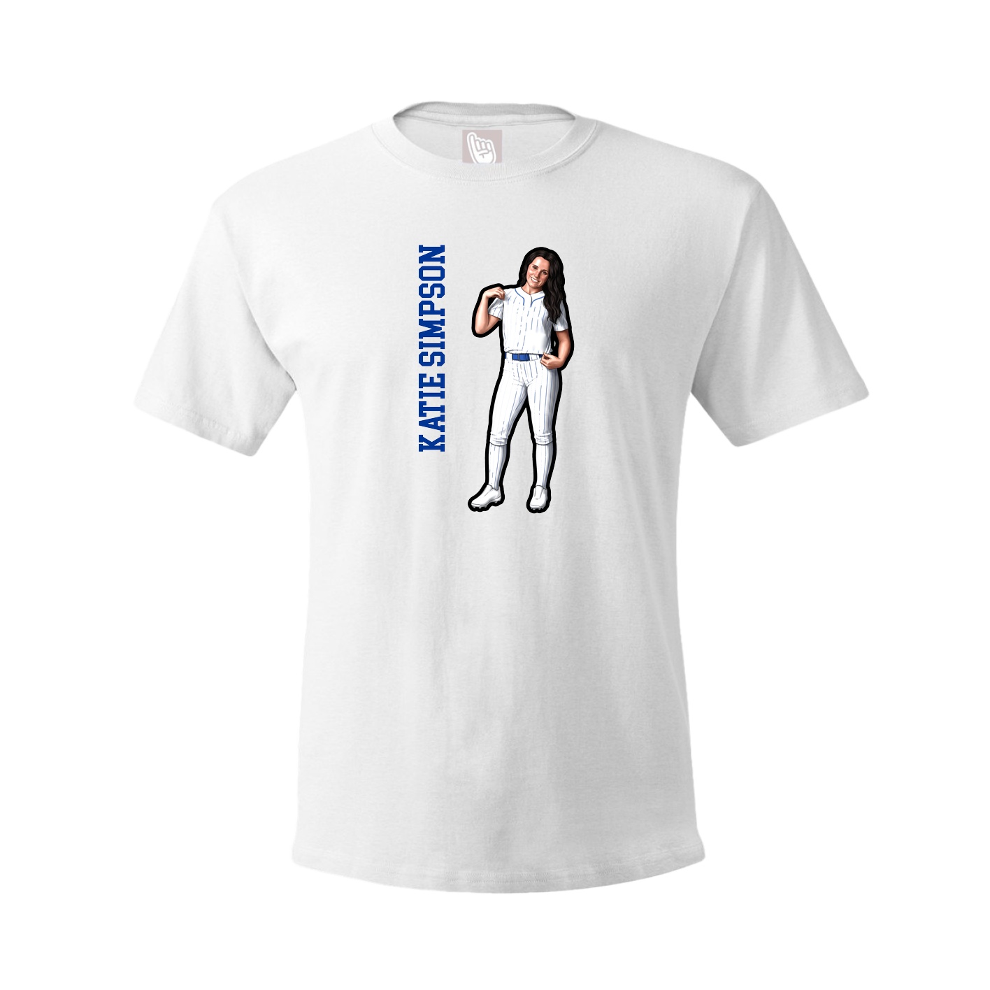 Tee — Name Vertical in White