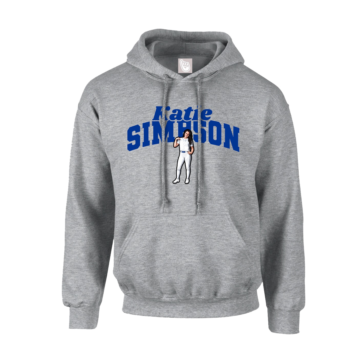 Youth Hoodie — Signature Arch in Grey