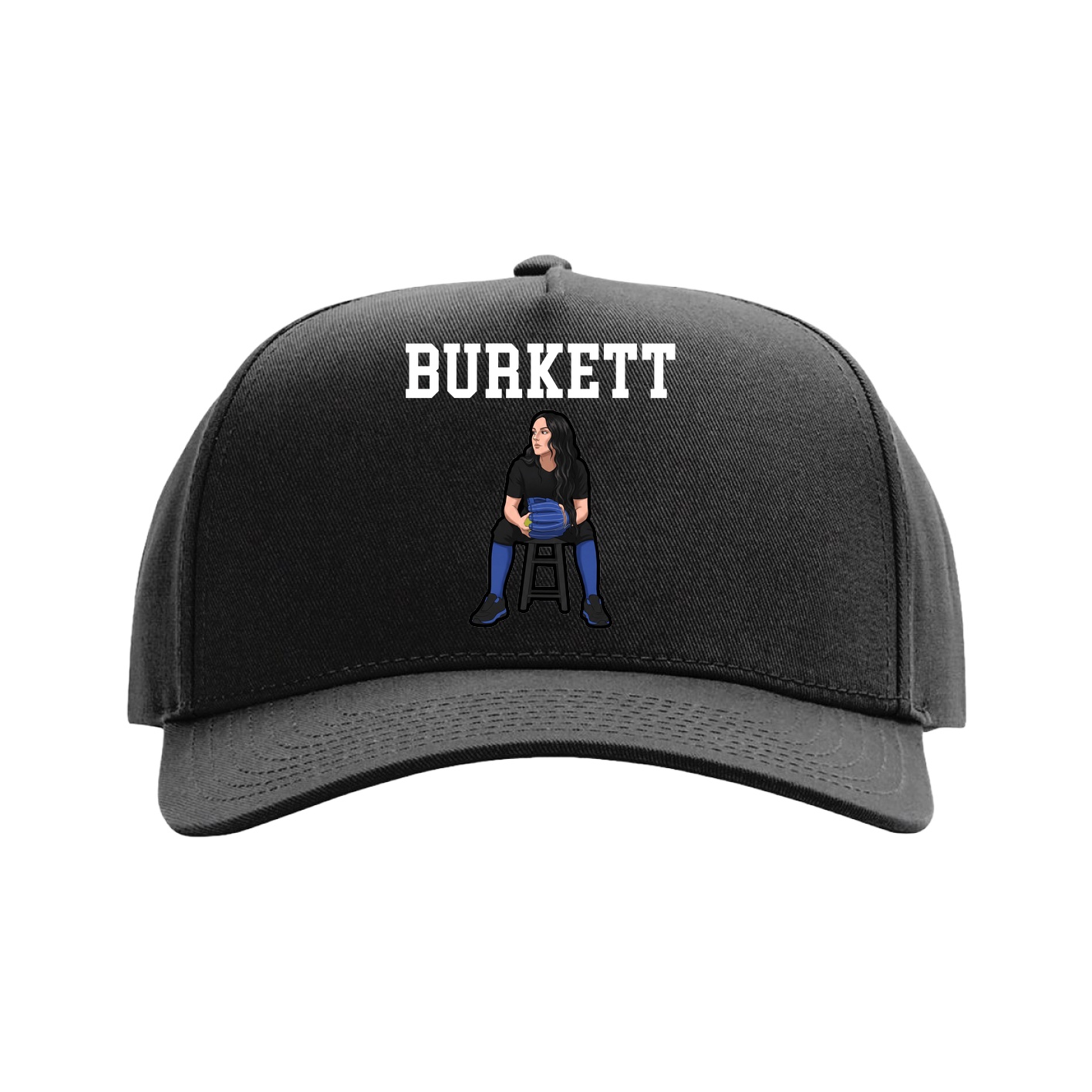 Full Fabric Five-Panel Champ Cap — Shirsey in Black
