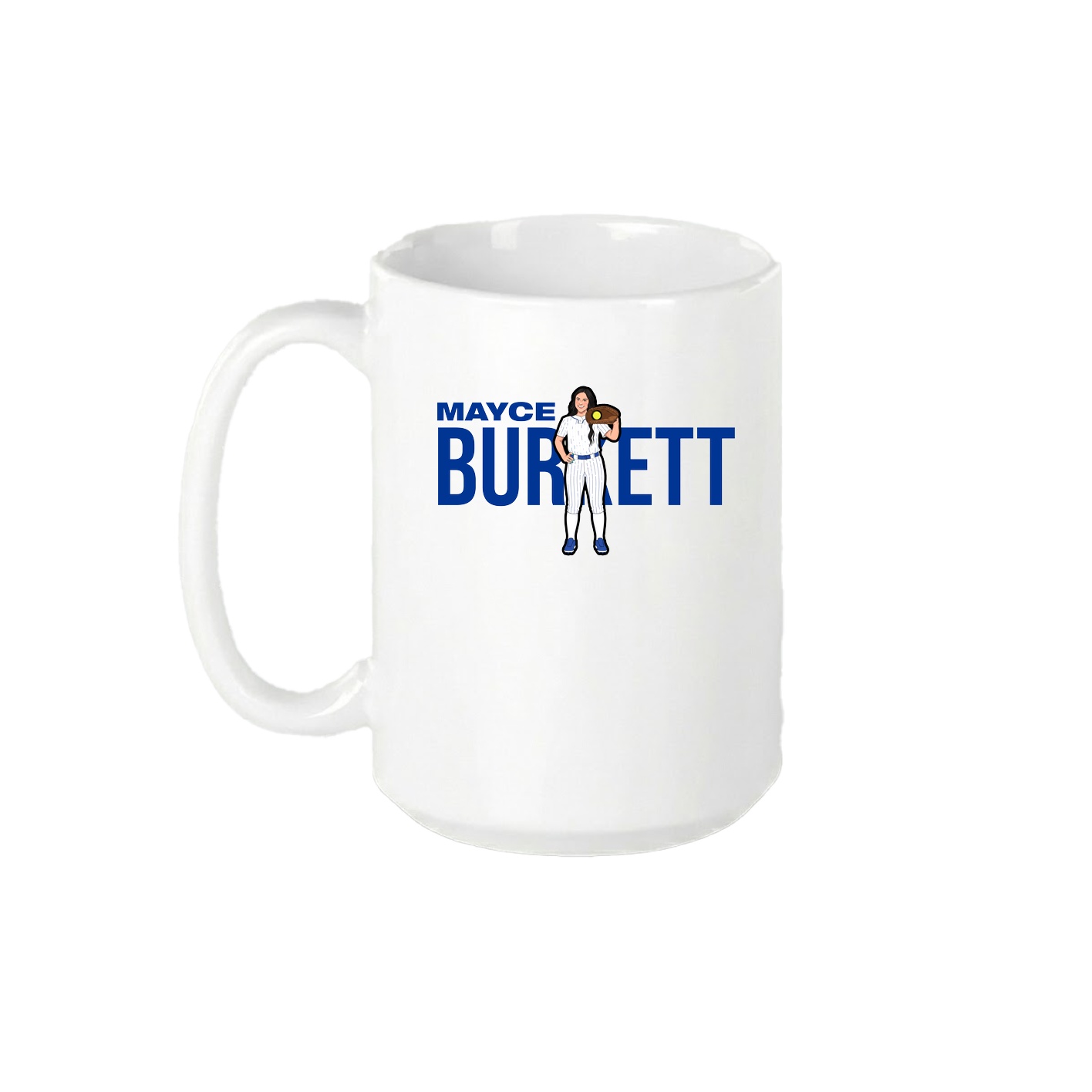 15oz Coffee Mug — Player Name in White