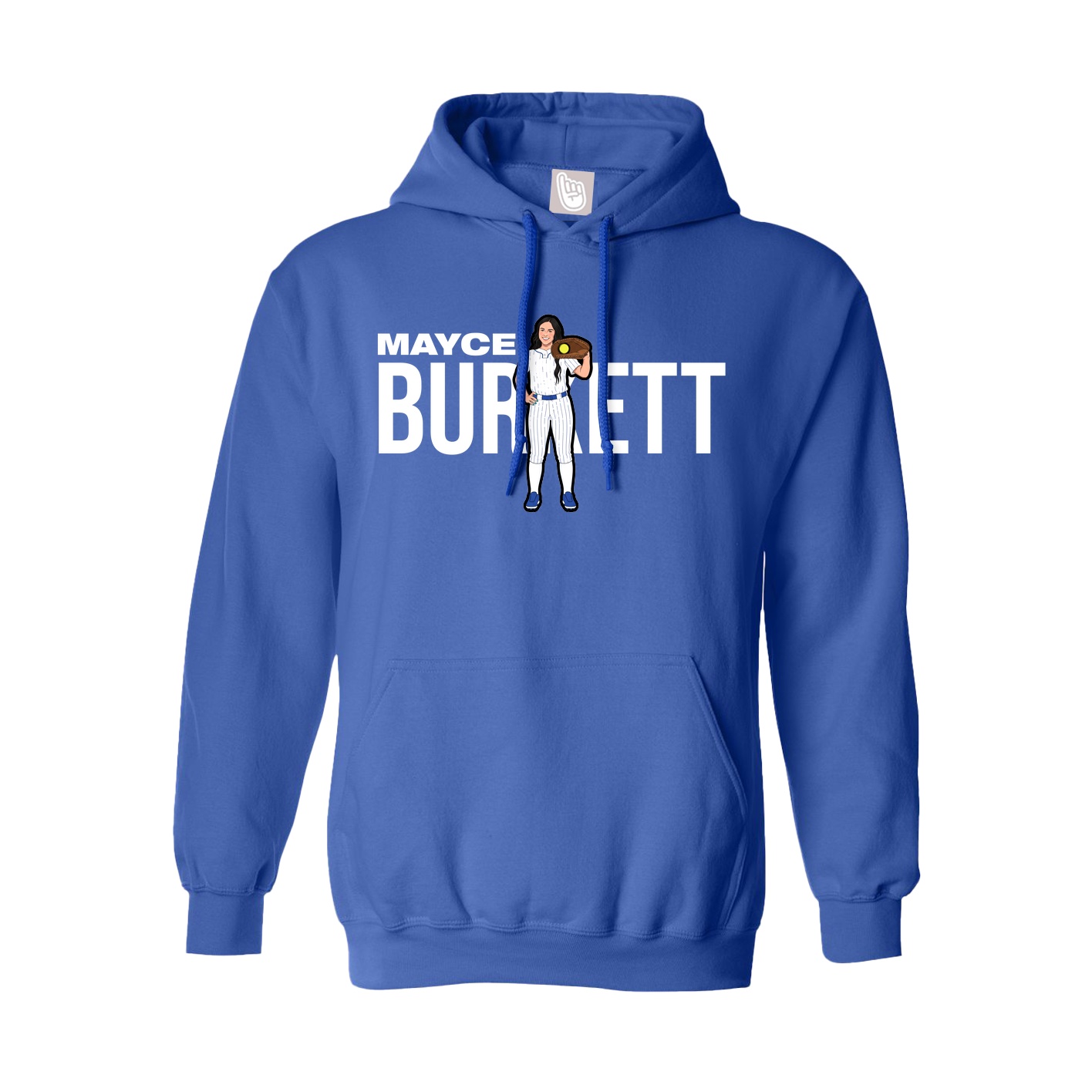 Youth Hoodie — Player Name in Royal
