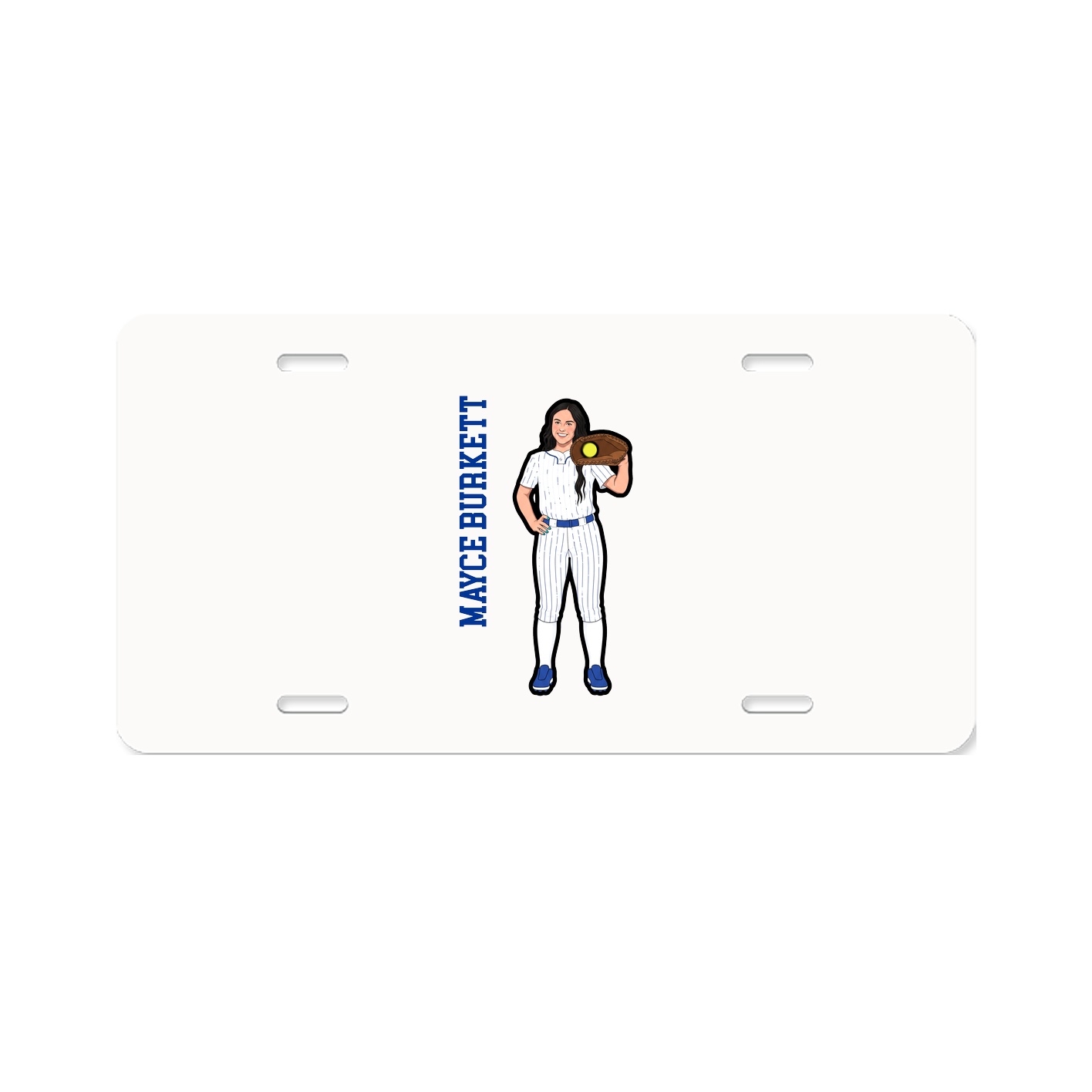 License Plate — Name Vertical in Classic