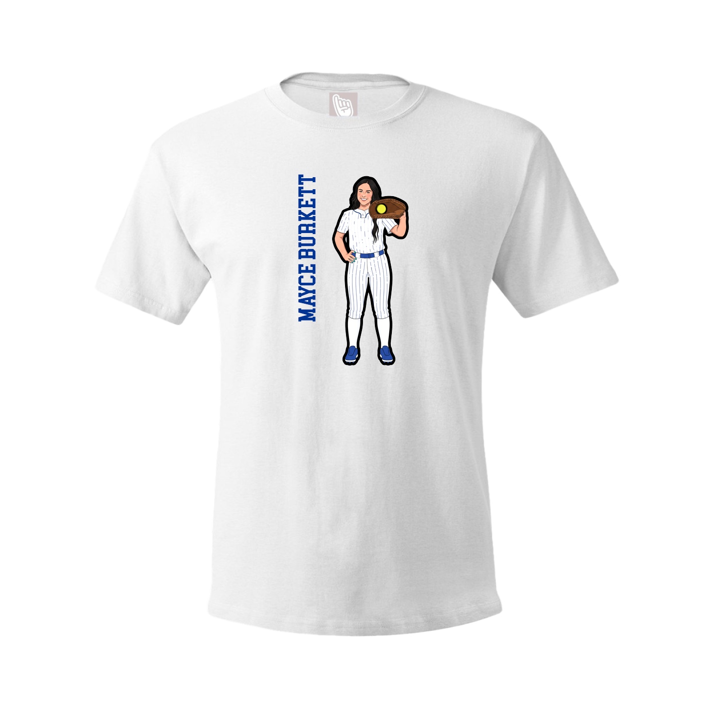 Youth Tee — Name Vertical in White
