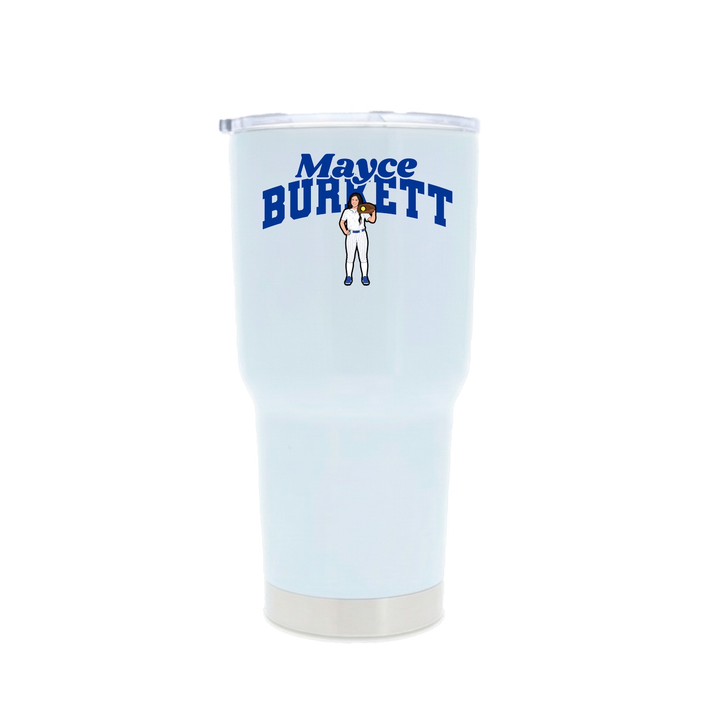 30oz Stainless Steel Tumbler — Signature Arch in White