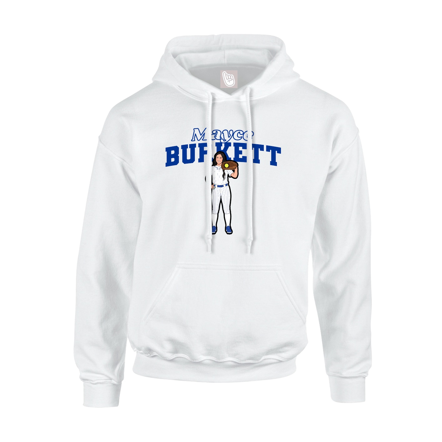 Hoodie — Name Arch in White
