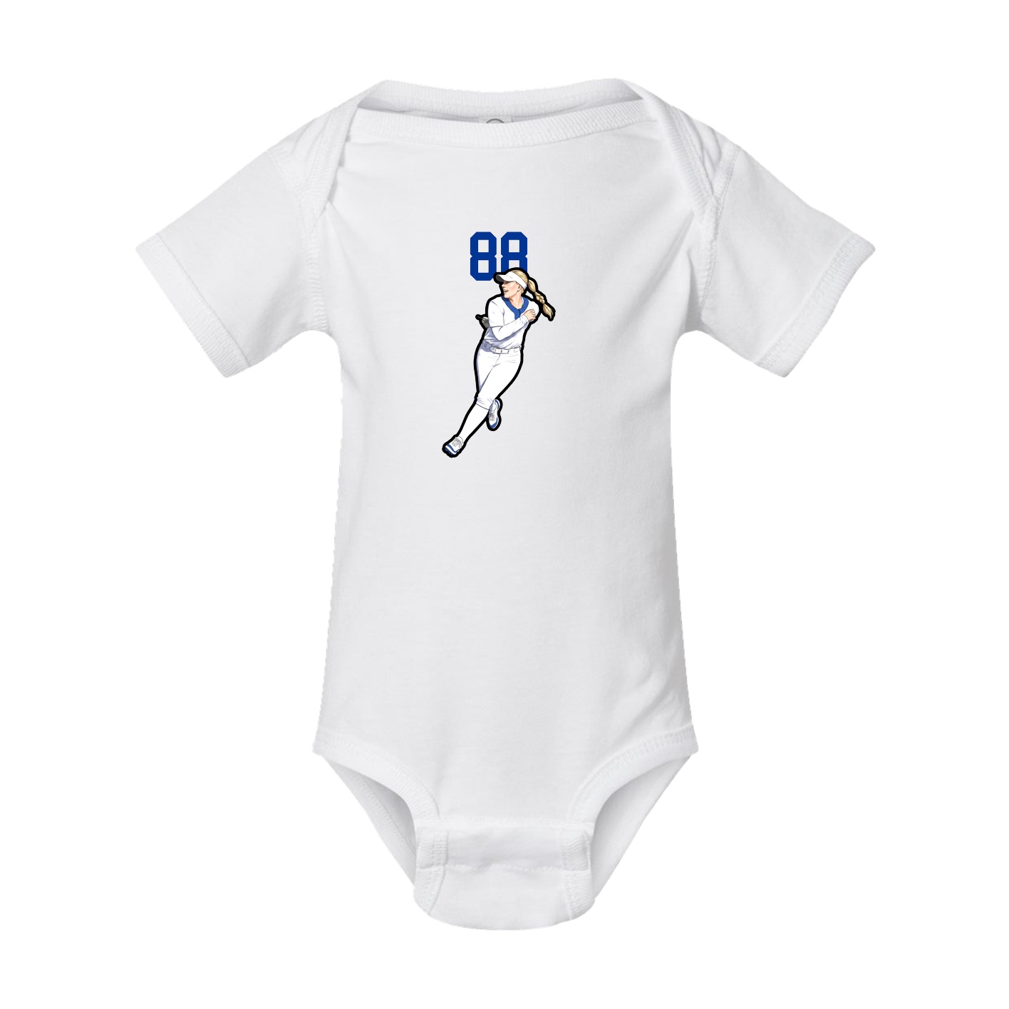 Baby Onesie — Number Top in White