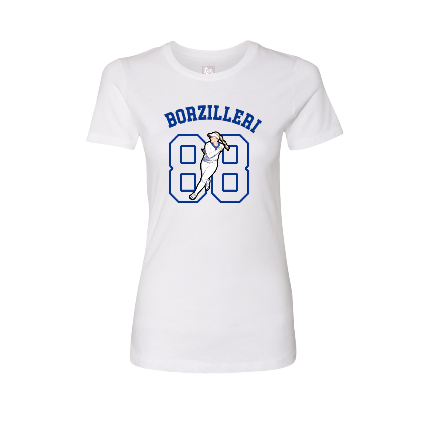 Fitted Women's Tee — Shirsey Arch in White