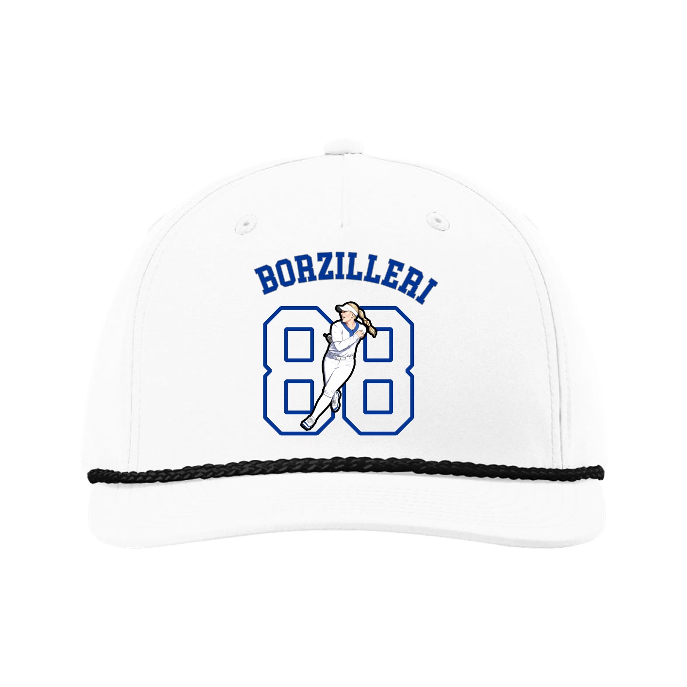 Five-Panel Classic Rope Cap — Shirsey Arch in White