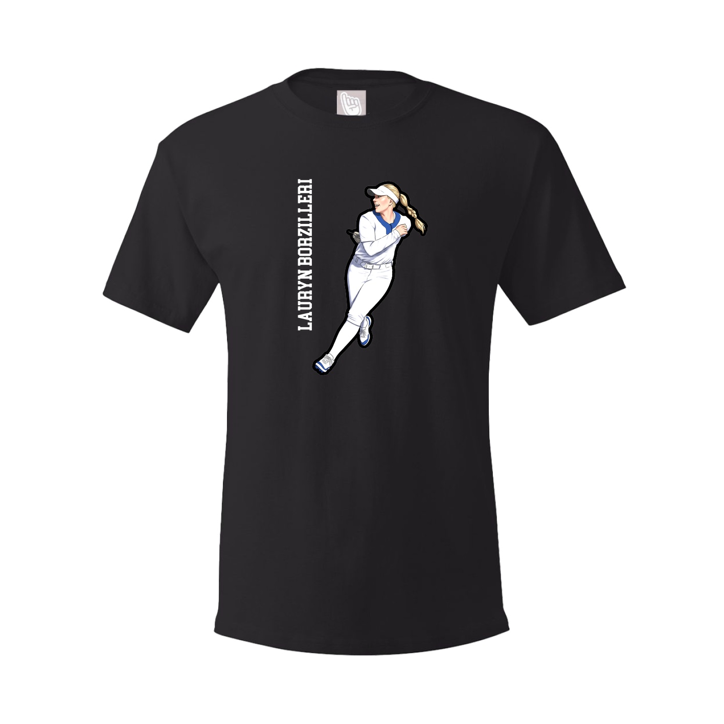 Youth Tee — Name Vertical in Black