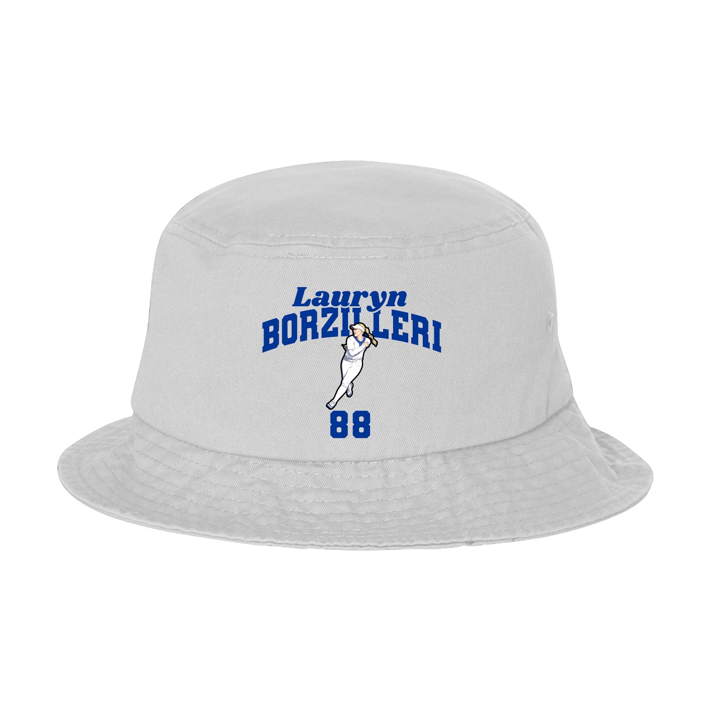 Bucket Cap — Signature Arch in White