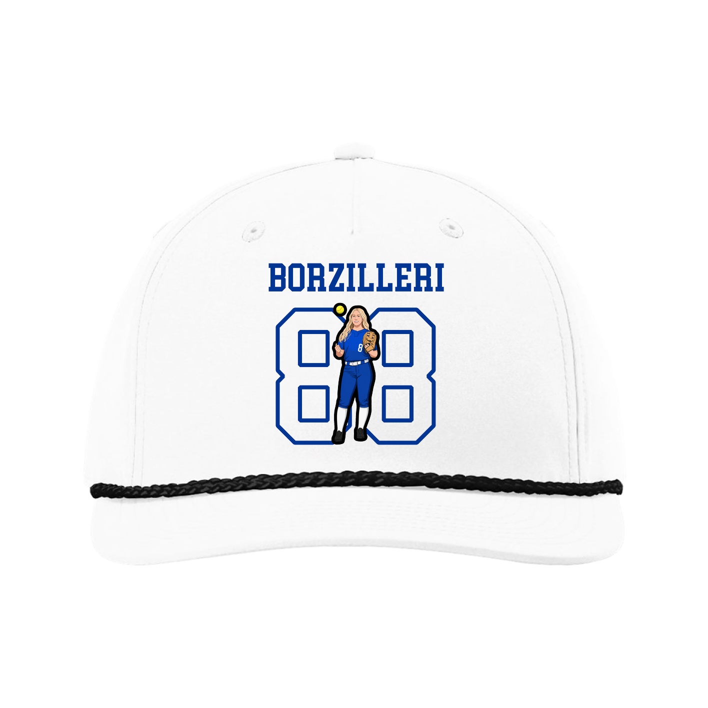 Five-Panel Classic Rope Cap — Shirsey in White