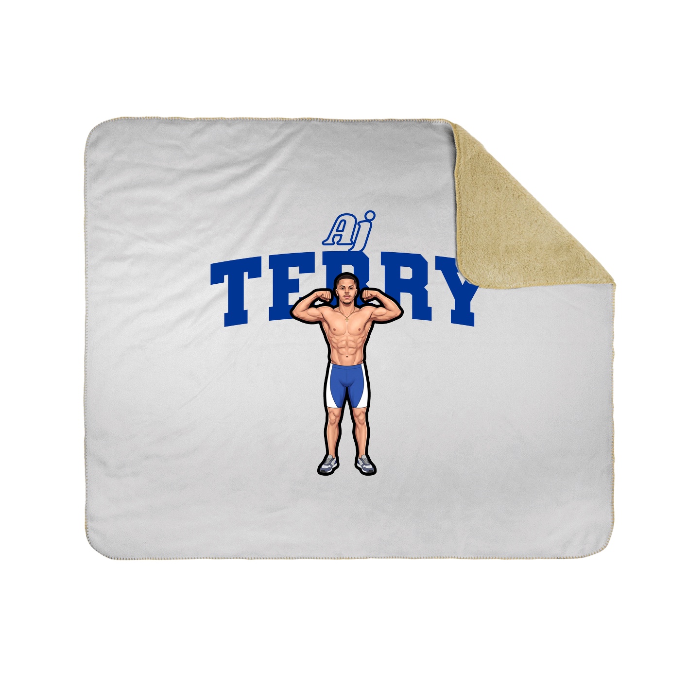 Throw Blanket — Name Arch in White