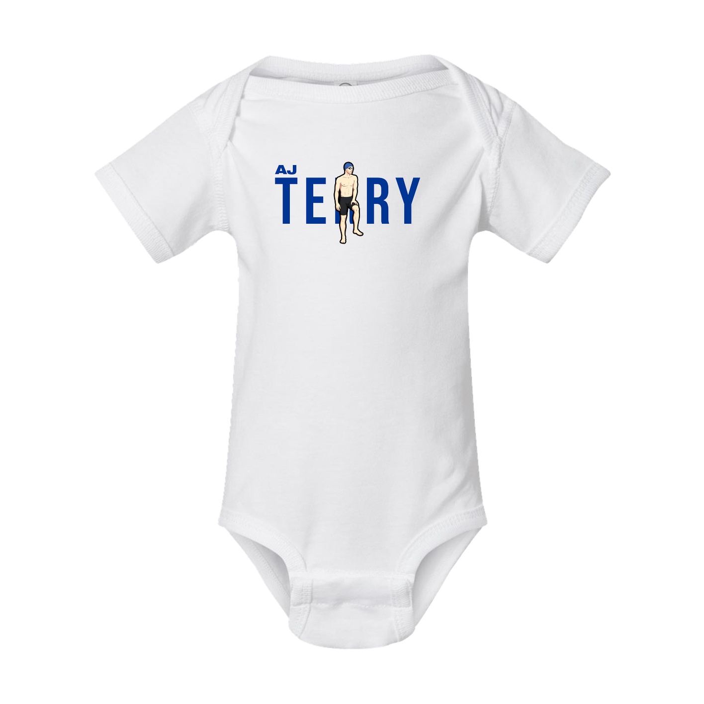 Baby Onesie — Player Name in White
