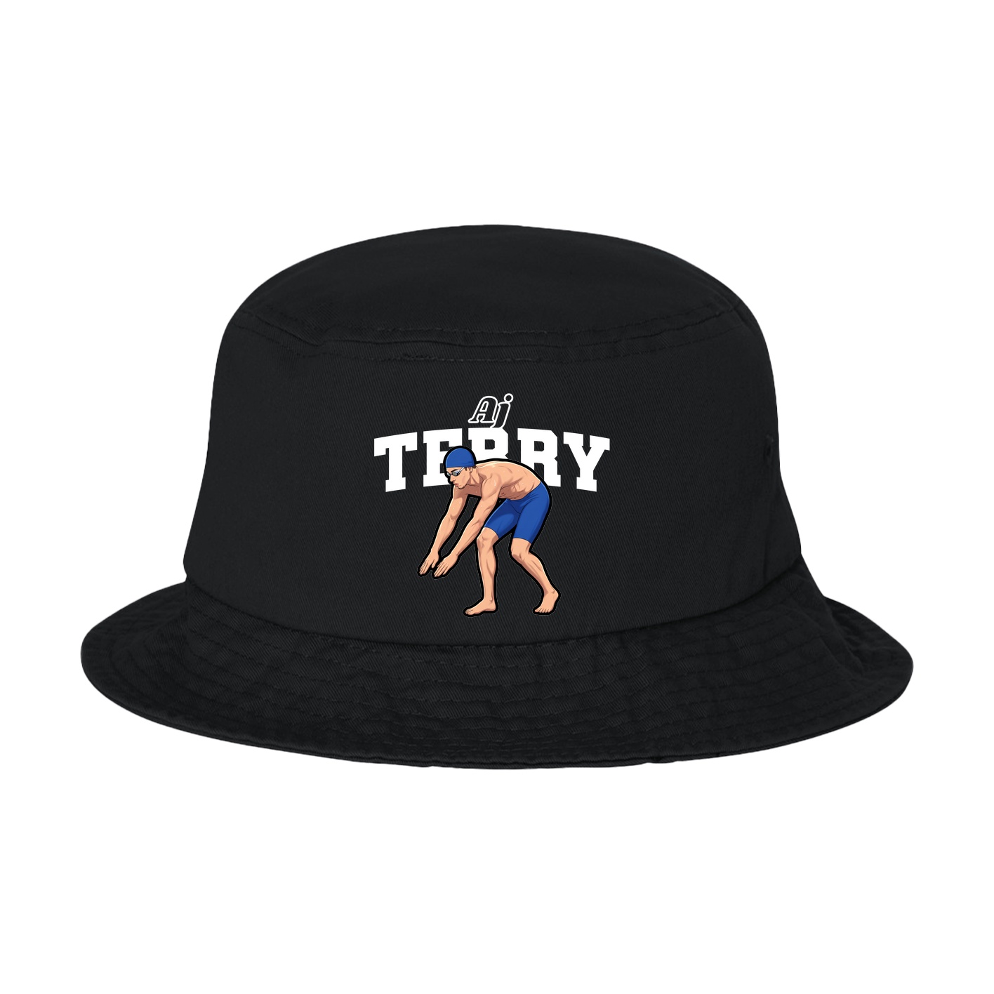Bucket Cap — Name Arch in Black
