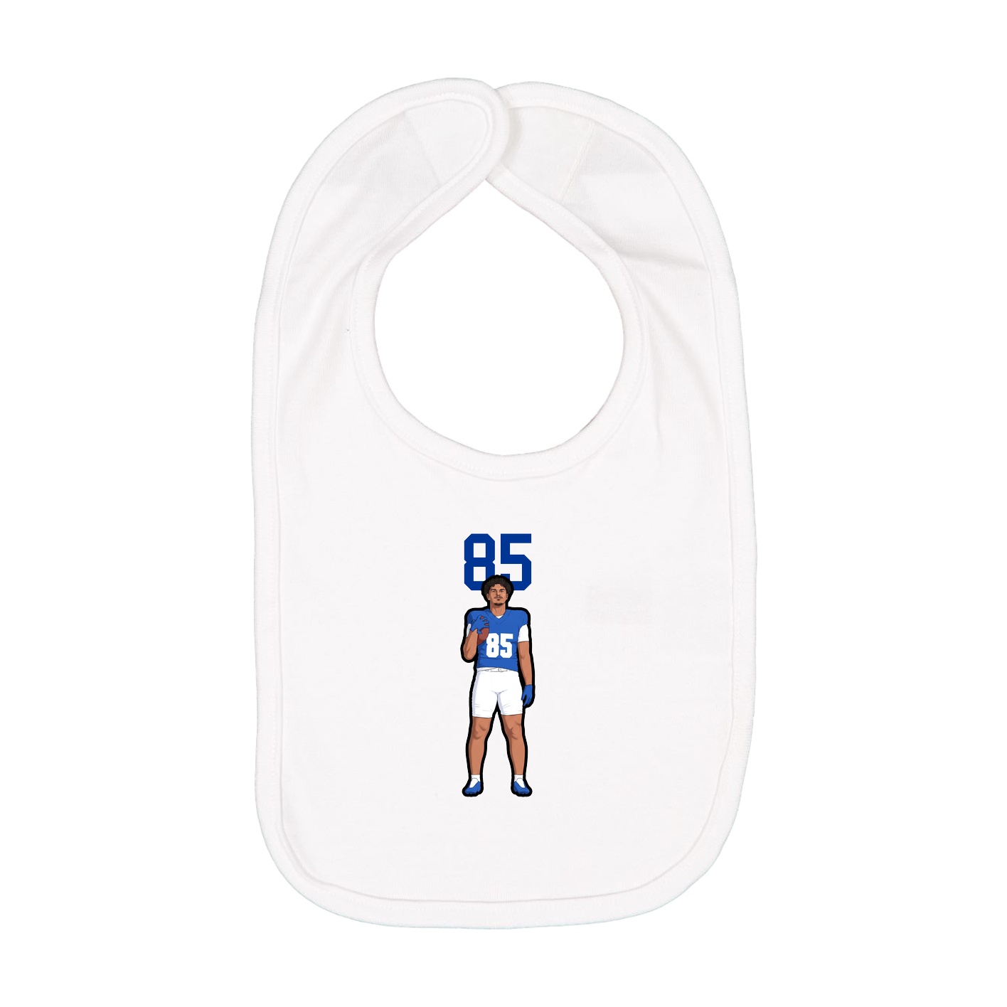 Infant Bib — Number Top in White
