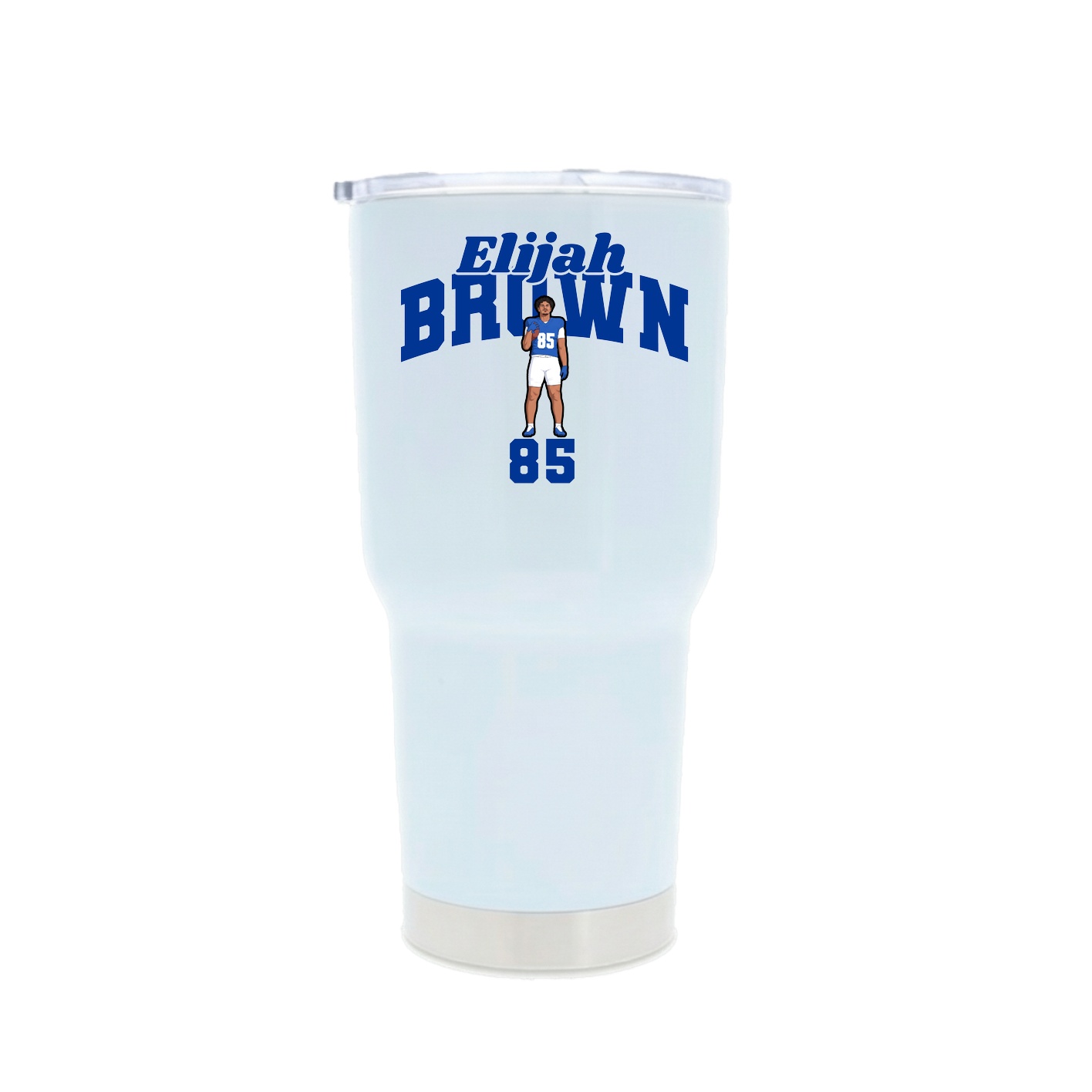 30oz Stainless Steel Tumbler — Signature Arch in White