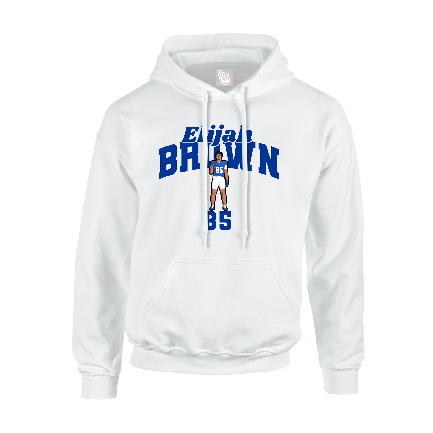 Youth Hoodie — Signature Arch in White
