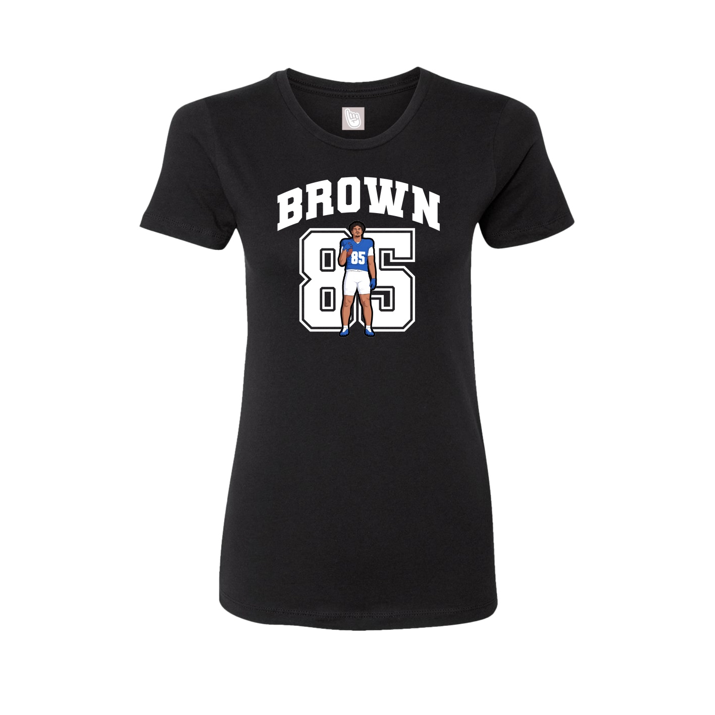 Fitted Women's Tee — Number in Black
