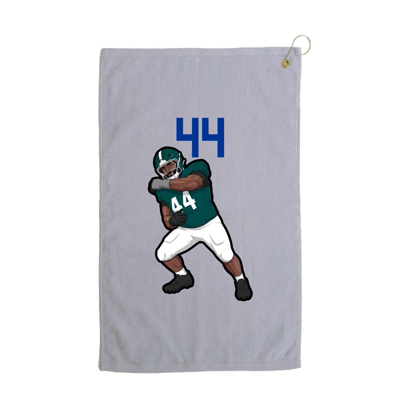 Golf Towel — Number Top in Grey