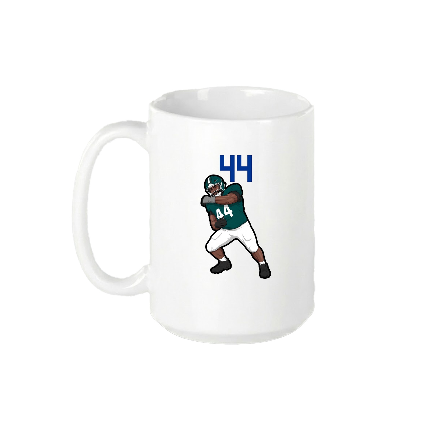 15oz Coffee Mug — Number Top in White