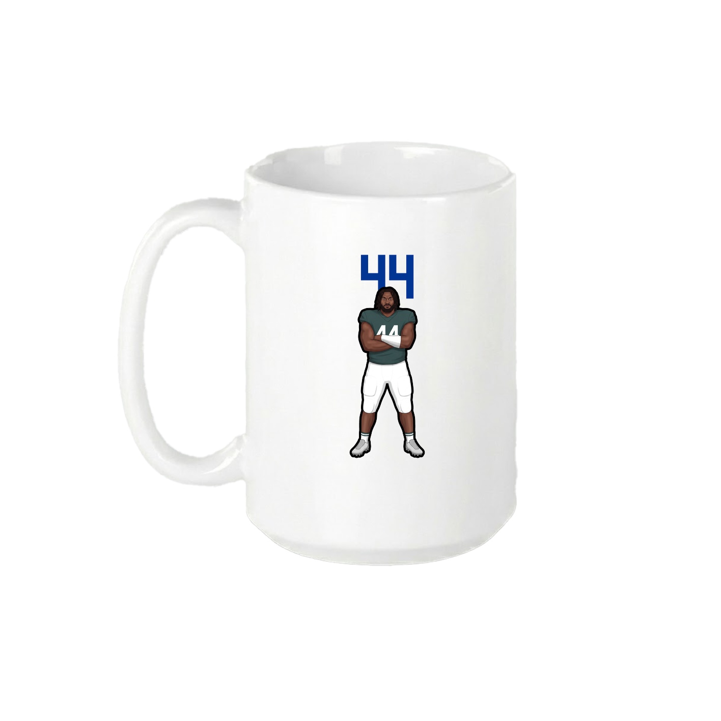 15oz Coffee Mug — Number Top in White