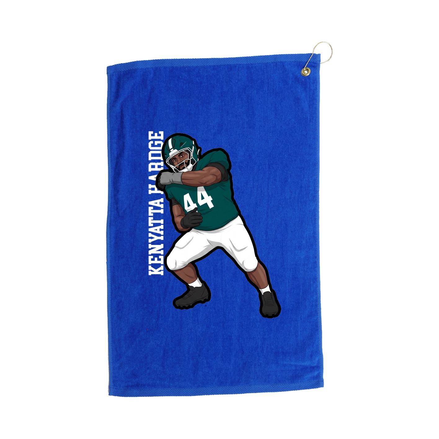 Golf Towel — Name Vertical in Royal