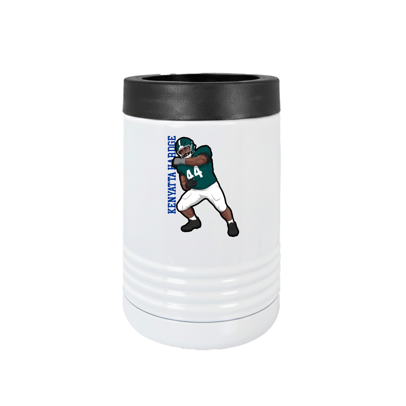 Beverage Holder — Name Vertical in White