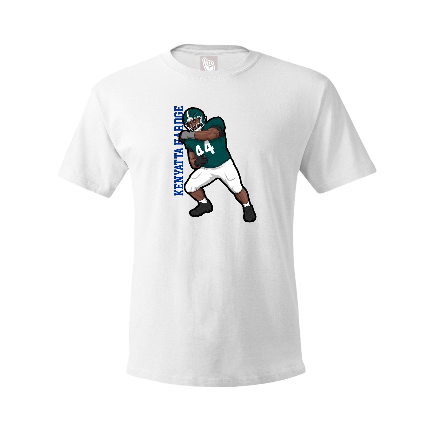 Youth Tee — Name Vertical in White