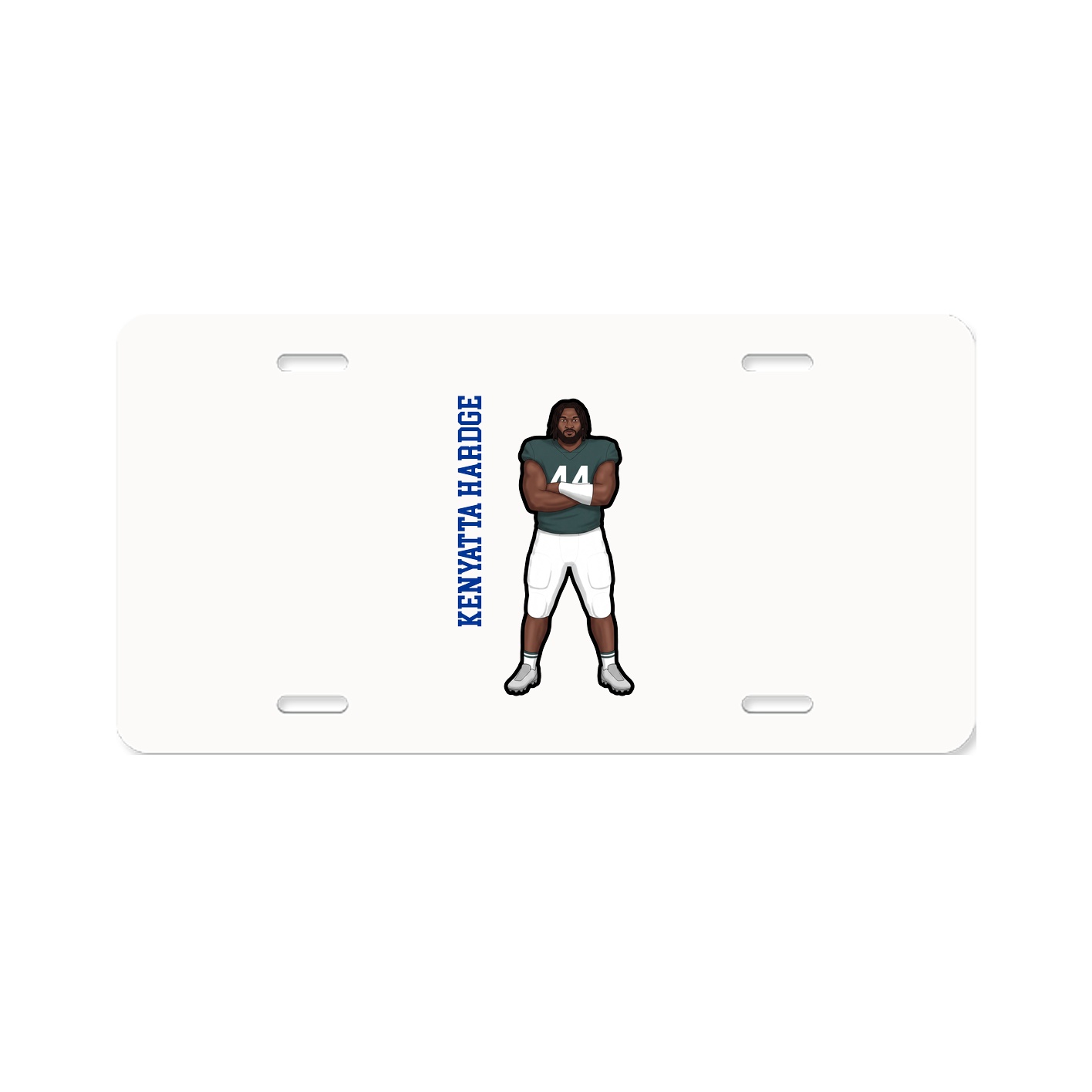 License Plate — Name Vertical in Classic