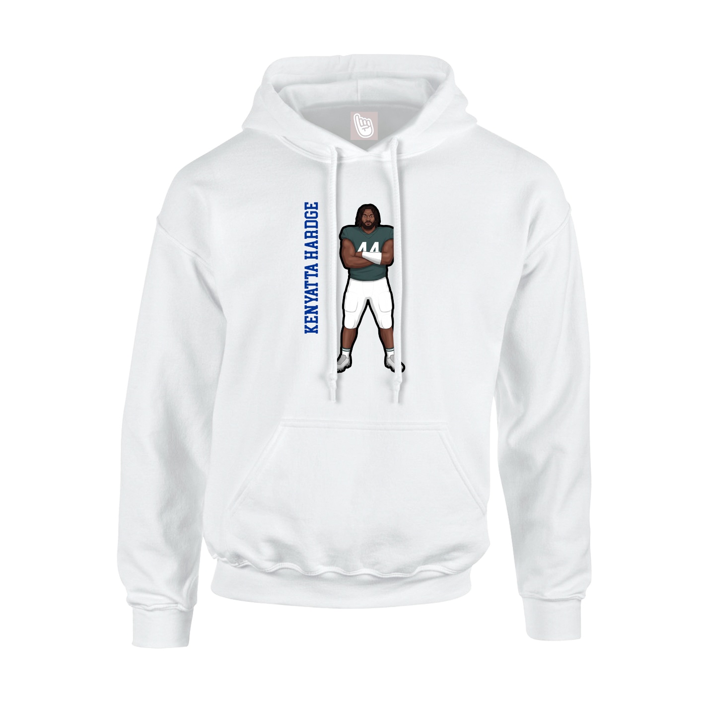 Hoodie — Name Vertical in White
