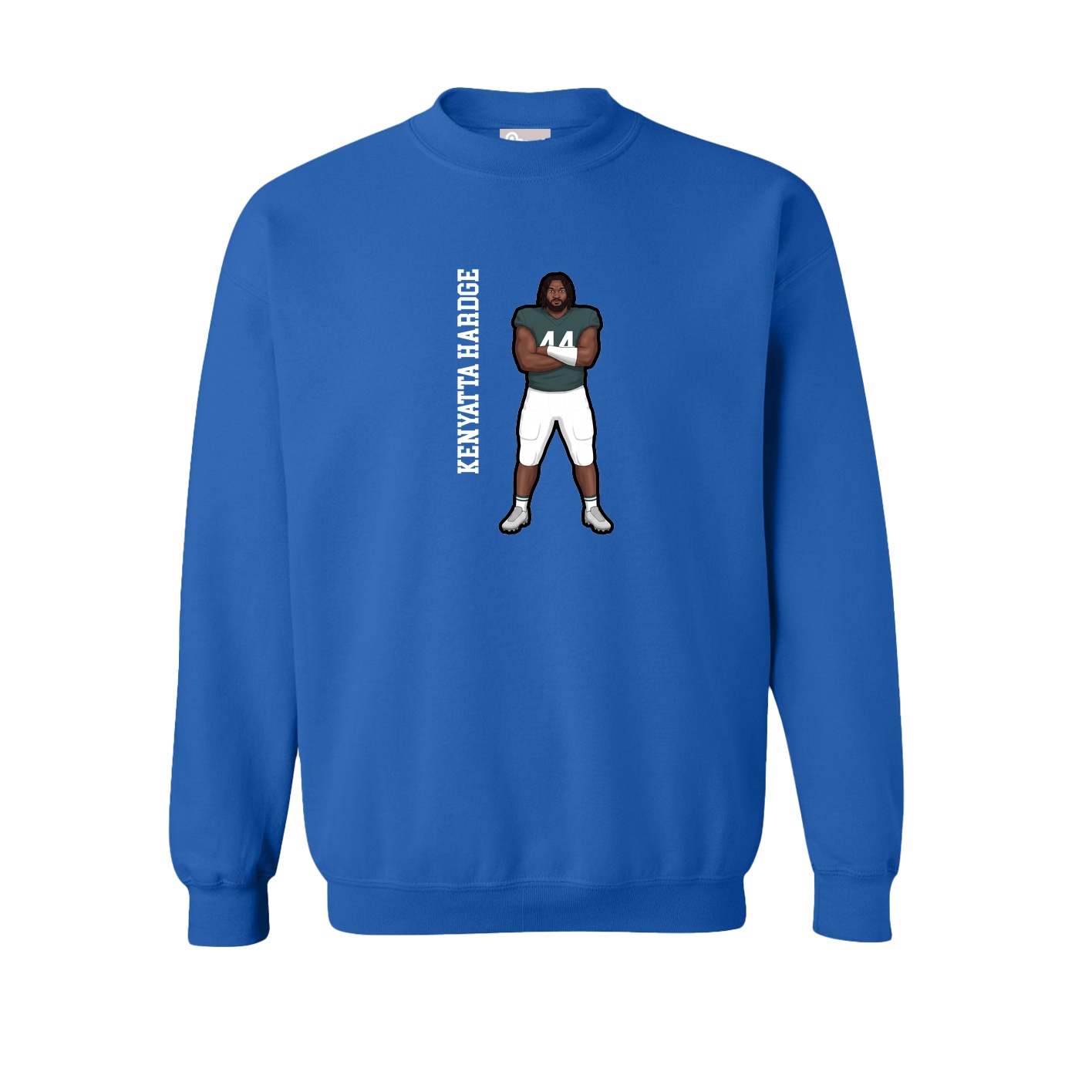Fleece Crew — Name Vertical in Royal