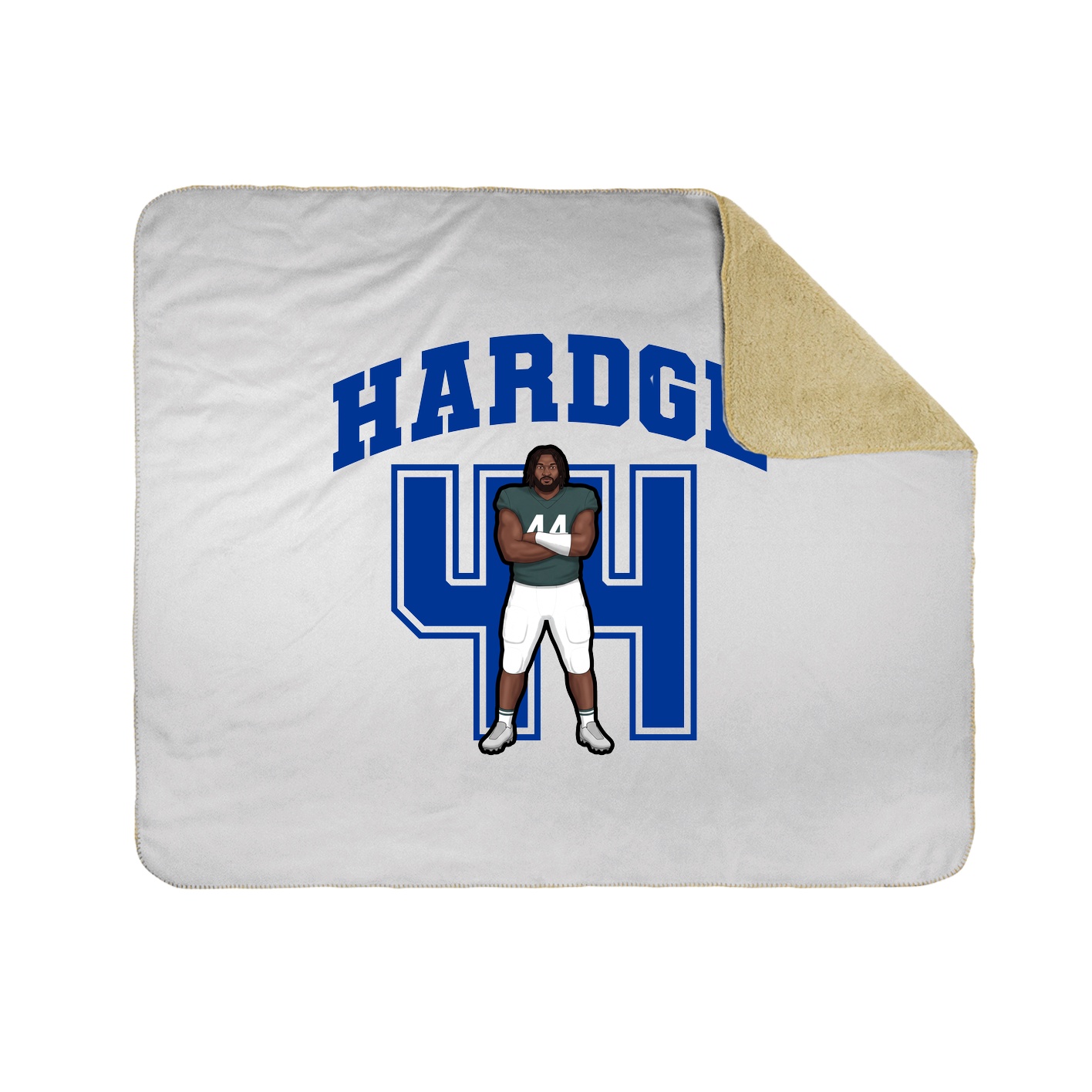 Throw Blanket — Number in White