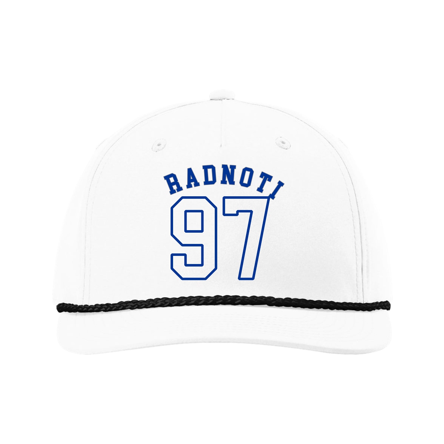 Five-Panel Classic Rope Cap — Shirsey Arch in White