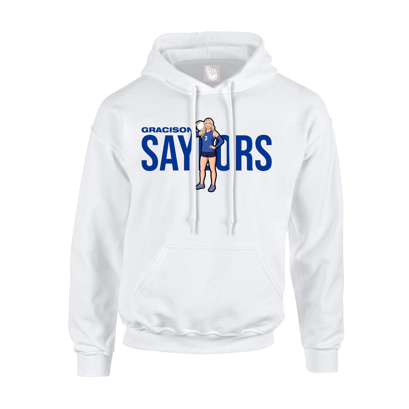 Hoodie — Player Name in White